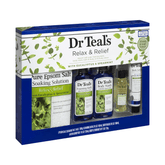 Dr Teal's Relax & Relief Epsom salt soak, foaming bath, body wash, bath & body oil & body lotion with Eucalyptus & Spearmint